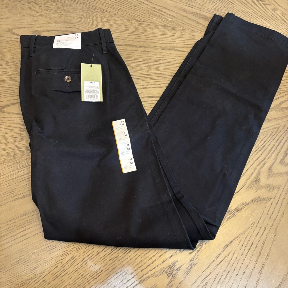 NWT Classic Black Chinos for Men